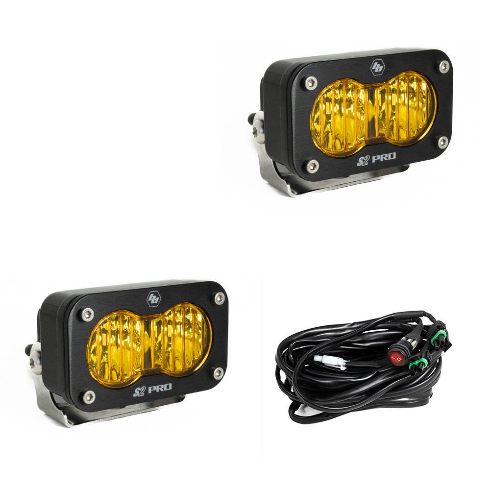 Wide Cornering LED Amber S2 Pro Pair Baja Designs