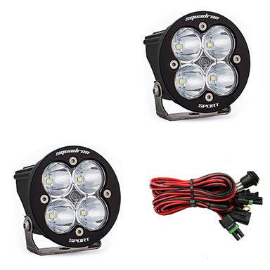 LED Light Pods Clear Lens Spot Pair Squadron R Sport Baja Designs