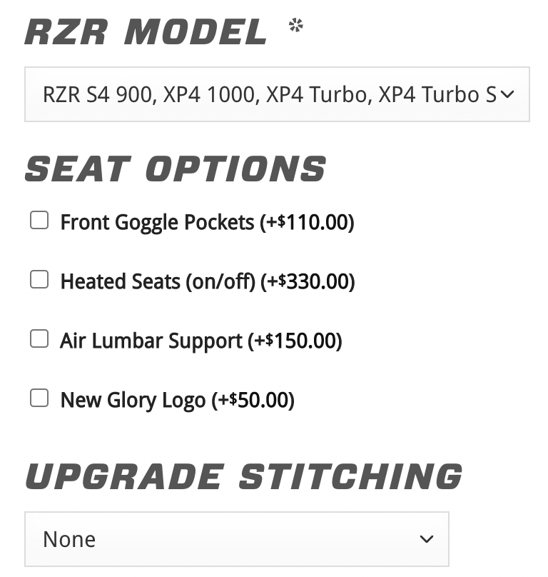 Pair of PRP GT3 Custom Seats JS