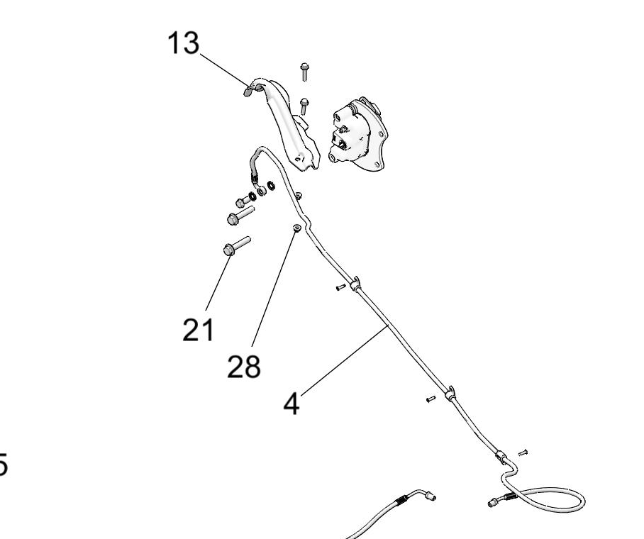 POLARIS 1913310 BRAKE LINE, RL , 67, 20F, 90SB75G, 316