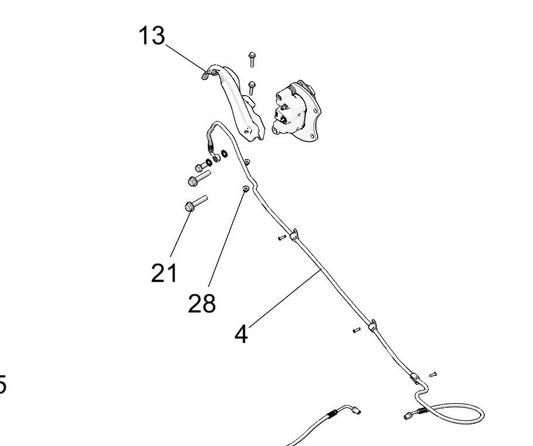 POLARIS 1913310 BRAKE LINE, RL , 67, 20F, 90SB75G, 316