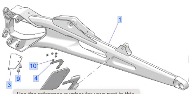 POLARIS WELD-TRL ARM,LH,AV.GRAY [AP][BP] 1027679-453