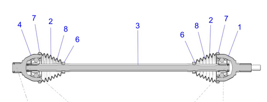 POLARIS OEM AXLE SHAFT BAR [INCL. CIRCLIPS] Item #: 3239275