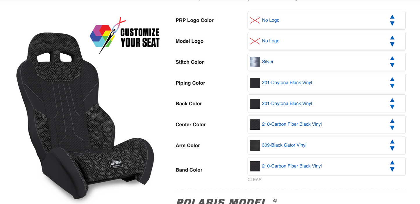 PRP XCR Custom Seats for MM