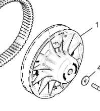 POLARIS OEM Clutch Assembly, Driven, Part 1323426