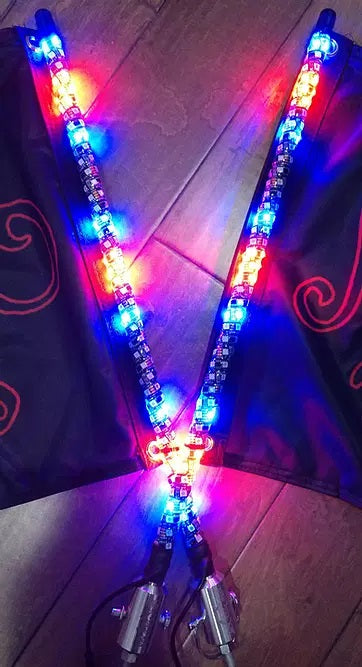 2 Foot NoCo LED Trail Whips / Pair of Remote Vertigo Series