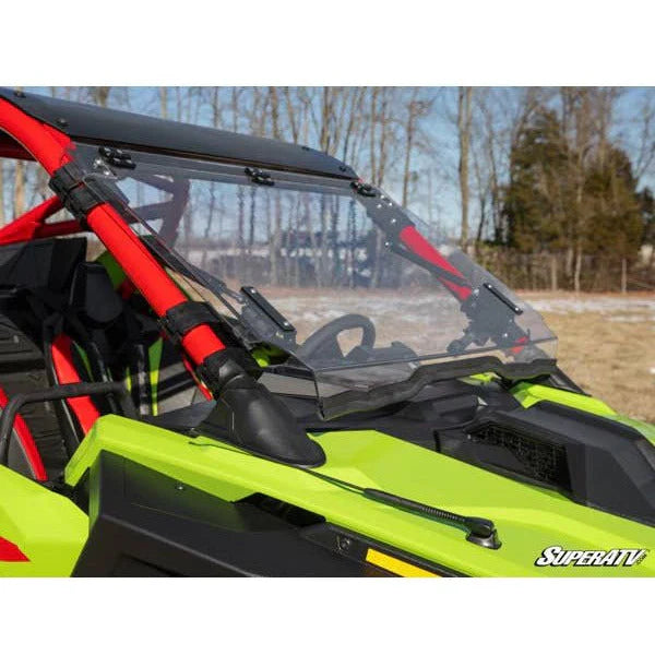 SuperATV POLARIS RZR TURBO R SCRATCH RESISTANT FLIP WINDSHIELD