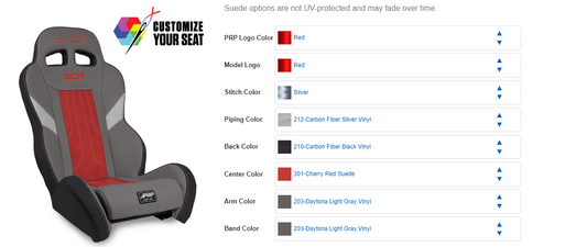 PRP XCR Seats - Pair - Custom for CH